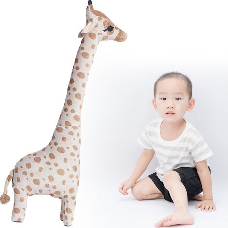 Nouveau coussin/oreiller en peluche girafe mignon de style nordique pour dormir, peut atteindre une hauteur de 45 cm. (1/5)