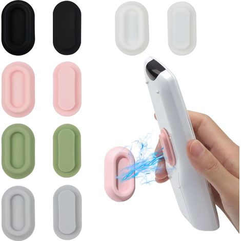 Lot de 5 supports magnétiques en silicone pour télécommandes murales. Support de rangement auto-adhésif avec crochet, sans perçage. Idéal pour télécommandes de climatisation ou de télévision. Disponib (1/5)