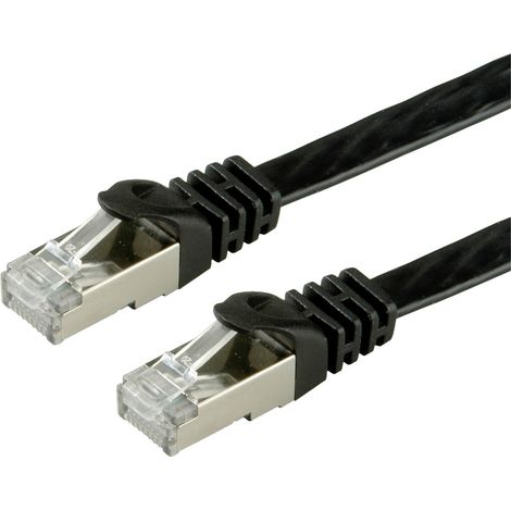 Value 21.99.0975 RJ45 Netzwerkkabel, Patchkabel CAT 6 F/UTP 5.00 m Schwarz  1 St.
