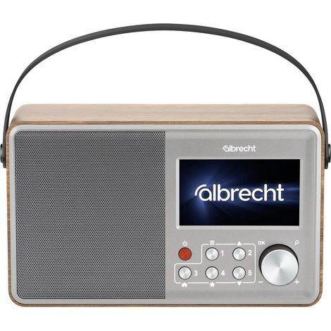 Albrecht DR 862 Radio sans fil DAB+, FM Bluetooth, DAB+, FM gris, bois (1/5)