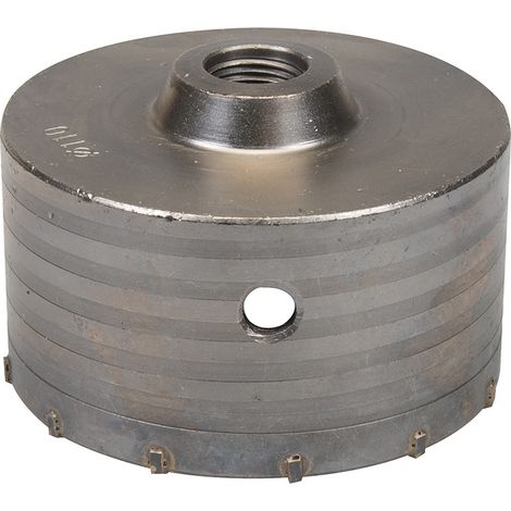 Silverline – Scie cloche trépan TCT 110 mm – Tranchants en carbure pour béton et briques – Emmanchement 1/2 BSP – Coupe nette sans éclat
