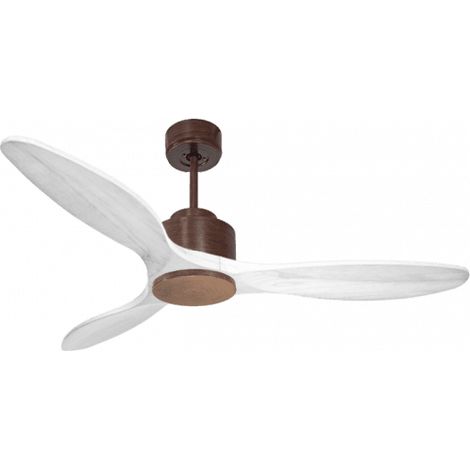 Modulo de KlassFan - Super destratificateur et ventilateur DC 132 cm Marron pales bois blanc sans Lumière  25 à 40 m²