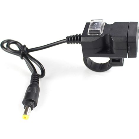 Chargeurs de téléphone de moto 2,1 A + 1 A double USB dispositif de charge rapide étanche avec interrupteur marche/arrêt pour téléphone, tablette, MP3, navigation GPS (1/5)