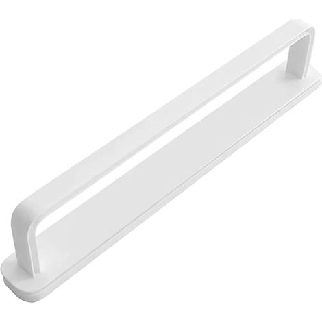 Barre porte-serviettes murale blanche auto-adhésive, facile à installe (1/5)