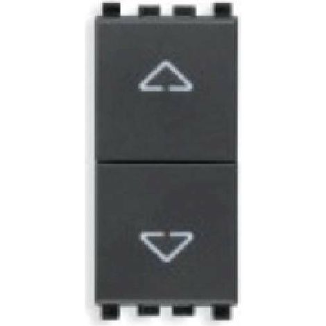 Due pulsanti interbloccabili NO+NO 10A grigio Vimar Eikon 20062