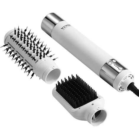 Sèche-cheveux brosse ionique, 110 000 tr/min, 4 températures et 3 vitesses, avec brosses ovale et plate, pour séchage rapide, volume et lissage.