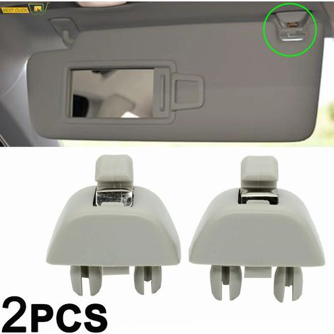 supports de fixation pour pare-soleil compatibles avec Audi A6 C6, VW Passat B7, Polo, Up, Seat, Skoda Citigo, Rapid, Mii (6RD 857561 Y20, 6R 0857561 Y20). (1/5)
