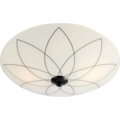Plafonnier led decoratif verre blanc noir moderne - markslojd - lia 218157911 218157911 218157911 (1/3)