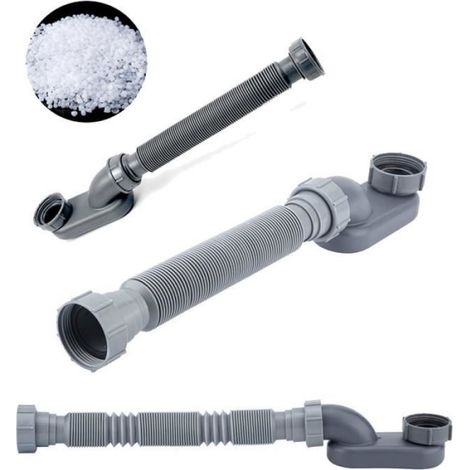 Baignoire Doudeur de douche plate P PIPE PRIPE LOBILIER 1 1/2 " - - Longueur réglable 11-29 pouces - Blanc (1/4)
