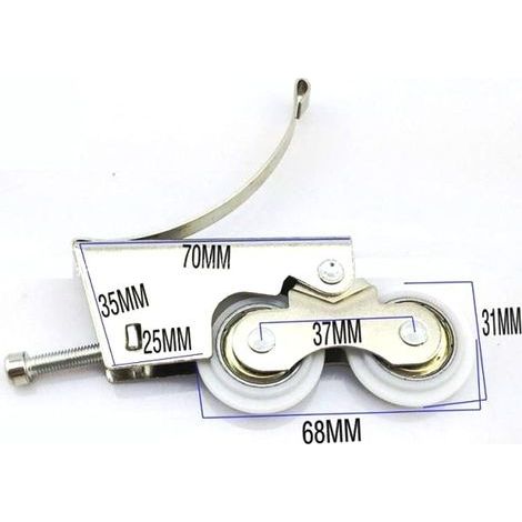 Geräuschlose Umlenkrolle aus Edelstahl/Titanlegierung mit zwei Rollen für Schiebetüren von Kleiderschränken (1/4)