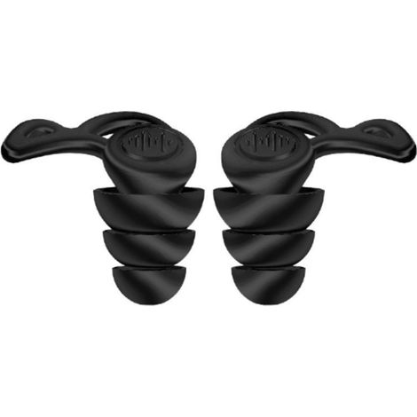 Bouchons d'oreilles en silicone antibruit gris (1/5)