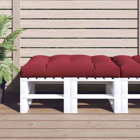 Cojín para muebles de palets tela rojo tinto 120x80x12 cm vidaXL (1/5)