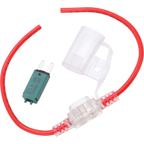 Porte-fusible transparent 12AWG 6A, fusible à réarmement manuel, étanche et anti-poussière pour voiture, yacht, camping-car et camion (1/5)