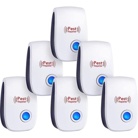 6PCS Ultrason Souris Répulsif à Souris, Répulsif à Ultrason Antiparasitaire, Intérieur Répulsif Anti Moustique Ultrason, Appareil Anti Cafards Araignées Rats Fourmis Insectes (1/5)