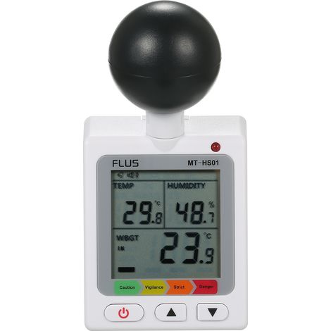 Testeur d'indice de chaleur WBGT + HI, hygromètre, thermomètre et hygromètre. (1/5)