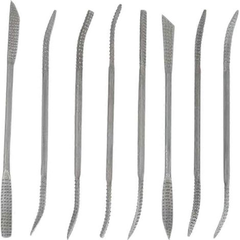 Ensemble de 8 limes à bois râpées pour la sculpture sur bois, outils à main, limes aiguilles (1/5)