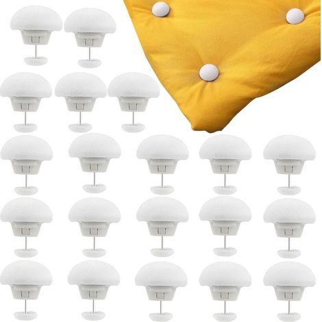 20 White Duvet Clips, 3 x 2.5 cm, Duvet Cover Fasteners, Duvet Cover Clips with Buttons for Duvets, Sheets, Curtains, etc. (1/5)