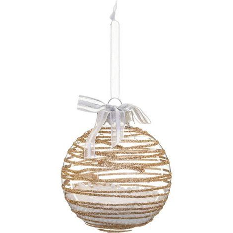 Kugel mit Kugeln im Inneren D.8cm Gold - Champagner-spirale