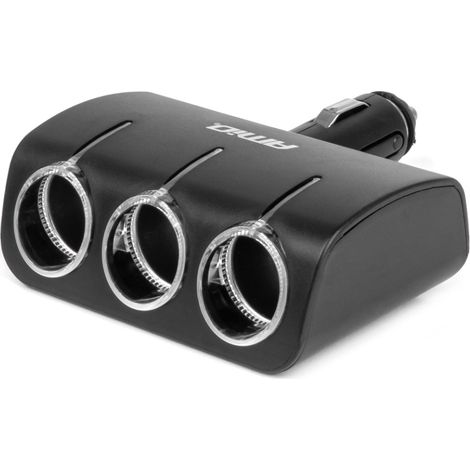 Adaptador divisor para toma de encendedor de cigarrillos 12V 24V 120W 90° amio-04358 (1/5)