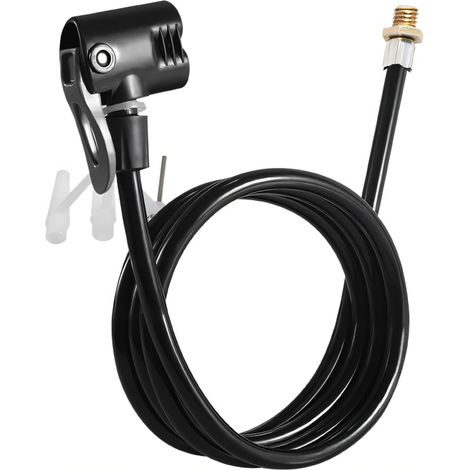 Tuyau de Pompe a Pied avec Adaptateur,Tuyau de Rechange pour Gonfleur de Pneus avec Mandrin Pneumatique Presta Schrader Verrouillable pour Vélo,Moto,Voiture (1/5)