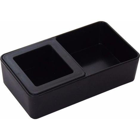 Ciotola doppia per cibo vivo, rettili, anfibi, insetti, terrario 10x6x2,5 cm (1/2)