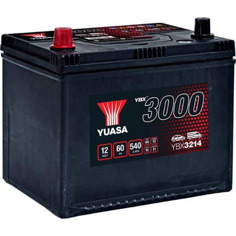 Batterie Yuasa YBX3214 conventionnelles standard 12 V 60 AH 540 AMPS L 230 l 174 H 205 (1/3)