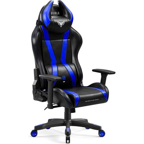 Chaise gaming Diablo X-Horn 2.0 Taille Normale, Noire-Bleue