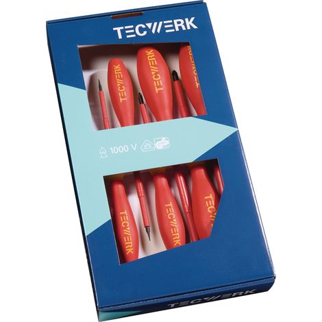 Juego de destornilladores 7 pzs Planos/PZD VDE TECWERK (1/4)