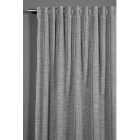 Schal m. Gardinenb. 140x245cm silbergrau / 100% PL