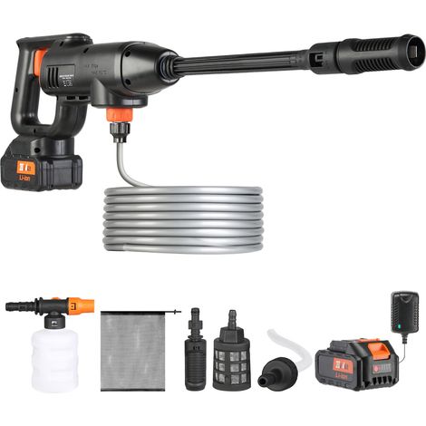 Mophorn Hidrolavadora inalámbrica: limpiador portátil de mano de 580 PSI y 1,1 GPM con batería de 4,0 Ah y cargador, boquilla 6 en 1, ideal para el hogar, el piso, la limpieza del automóvil y el riego