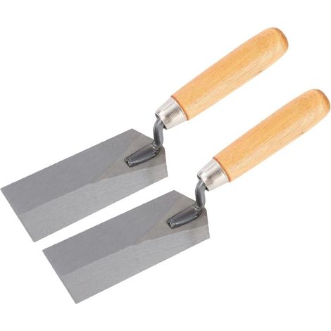 Llanas de acero para albañilería, herramientas de construcción profesionales aptas para la colocación de ladrillos y trabajos con hormigón (2 unidades) (1/5)