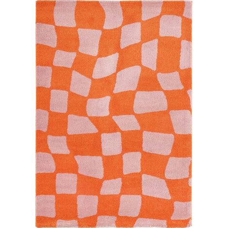 Tapis intérieur à poils longs Swing 383 orange 120 x 160 cm (1/4)