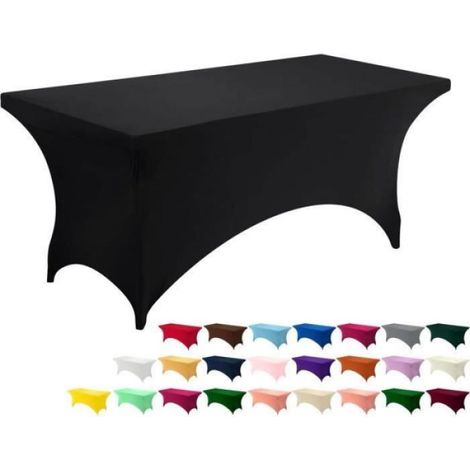 Nappe de Table Extensible - Non spécifié - 8 Pieds - 244 cm - Polyester et Spandex - Lavable en Machine (1/5)