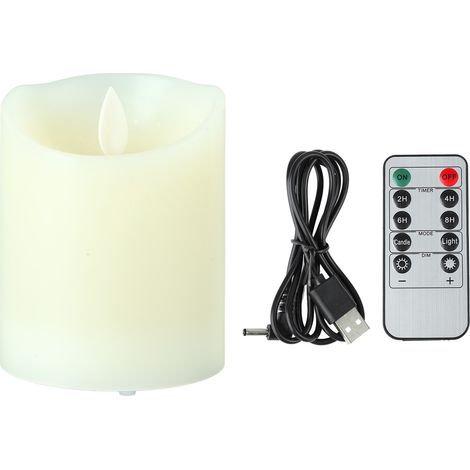 Bougies LED rechargeables sans flamme avec télécommande pour décoration de mariage et ambiance chaleureuse (1/5)