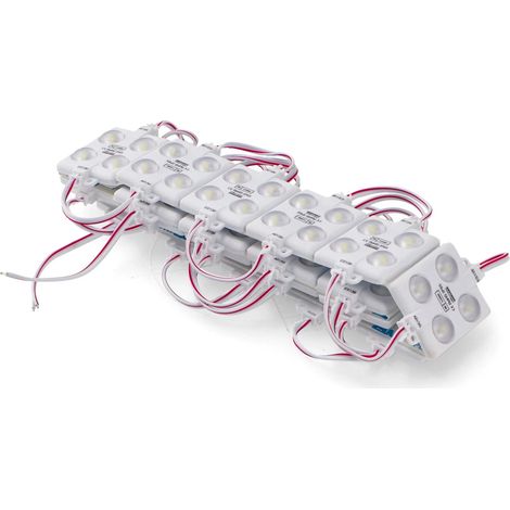 IluminaShop - Cadena de 20 Modulos de 4 LED SMD Samsung 12V DC 2W  Blanco Frio 6000K (1/4)