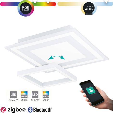 Plafonnier LED Savatarila-Z Blanc L: 45 B: 45 H: 7cm Dimmable 2700-6500K avec fonction Connect-Z (1/5)
