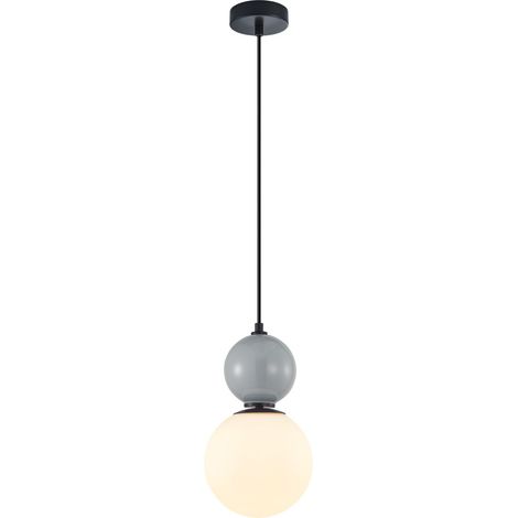 Suspension décorative Mastal Italux boule en verre 1xE27 40W noir et gris (1/2)
