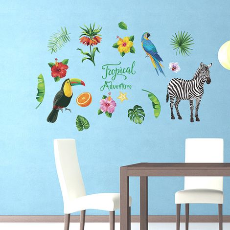 Stickers muraux et de sol Forêt tropicale pour la décoration de la maison, de la chambre ou des commerces SK7169 (1/5)