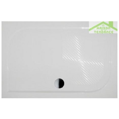 Grand Receveur de douche quadrant en marbre RIHO KOLPING DB36 140x90x3 cm-Blanc-Blanc-90 -- (1/4)