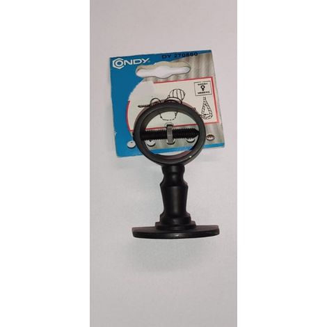 MASIDEF - SUPPORTO PER FUNE IN OTTONE COLORE NERO 30MM - CON VITE FILETTATA
