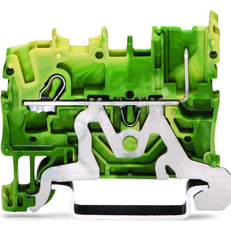 Wago 2022-1207 Borne de support de terre 1 conducteur 2,5mm≤ vert-jaune
