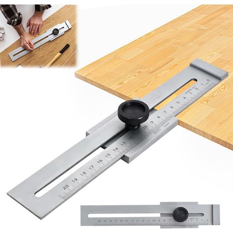 Trusquin de Traçage Précision, Jauge Marquage en Acier Inoxydable, Mesure pour le Travail du Bois, Outil Calibrage 0,1mm Plage 200 mm - (1/5)