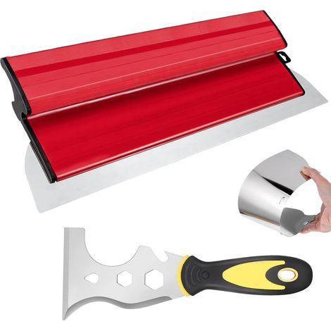 Plastering Spatulas, Stainless Steel Blade, Ergonomic Handle, Smoothing Tool, For Drywall (1/5)