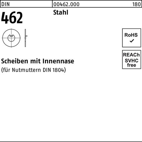 Rondelle de blocage a ergot interieur 24X42X1 Type F 6 Acier brut - 50 pièces