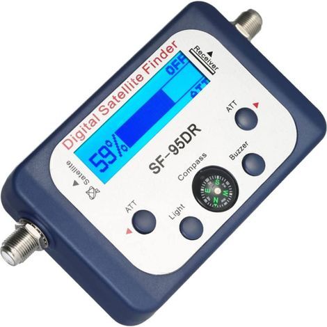 Buscador digital de satélites, SF-95DRMINI Medidor digital de señal de satélite con pantalla LCD, buscador digital de satélites con brújula (1/5)