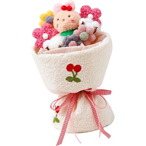 Bouquet de peluches lumineux, lapin rose adorable, guirlande LED, jouet en peluche coloré pour anniversaire et Saint-Valentin, cadeau tendre et lumineux. (1/5)