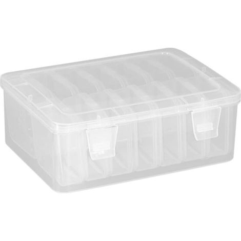 1 Satz transparente Aufbewahrungsboxen mit Deckel für Perlen, Zubehörbehälter, kleine Gegenstände (1/5)