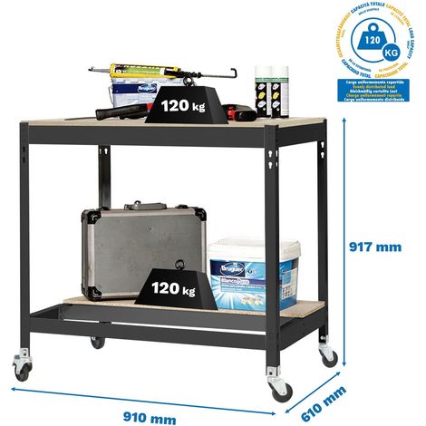 Simonrack Simonwork Mobile BT0 900 Arbeitstisch Anthrazit
