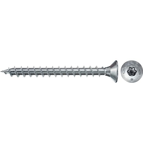 Fischer 200x Power-Fast II FPF II CTF 3 x 35 mm BC cabeza avellanada con ranura TX10 rosca completa galvanizado azul pasivado - 670015