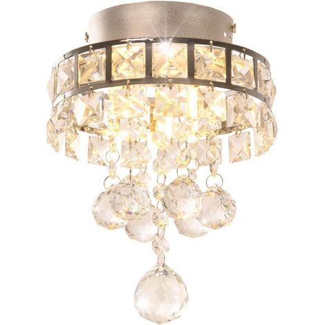 Lampada a sospensione in cristallo in acciaio inossidabile GOECO E14 (1/5)